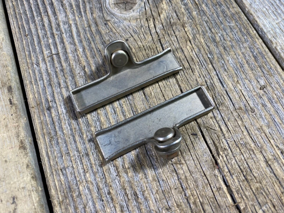 SOPORTES PASTILLAS FRENO BICICLETA BICICLETA VINTAGE ANTIGUOS ESTAMPADOS HECHOS EN BRITÁNICO MISMO LADO Foto 4 de 4