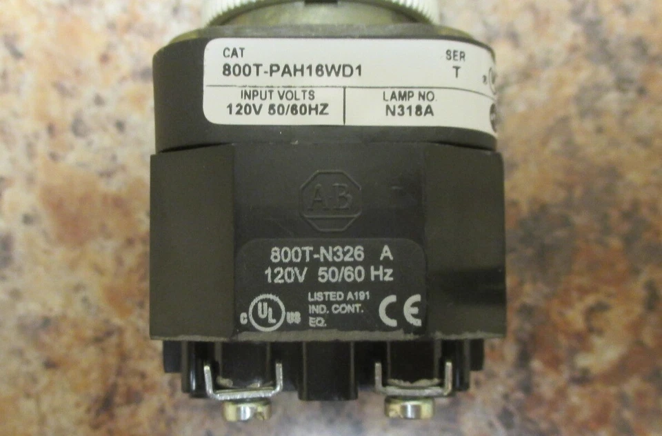 Allen Bradley Bulletin 800T-PAH16WD1 Blanco Iluminado Pulsador Ser T 120 V Foto 4 de 4