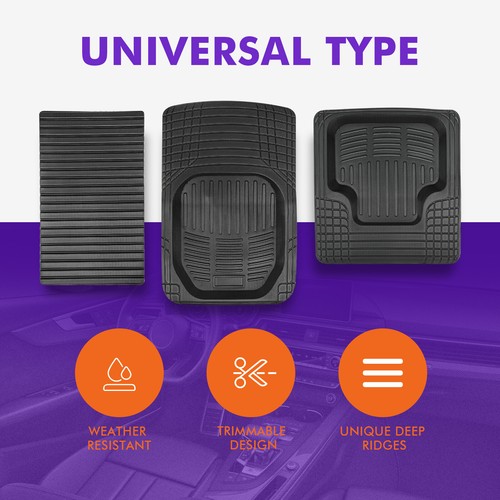 5Pcs Full Car Floor Mats All Weather DIY Cuttable For Audi A3 A4 A5 A6 Q5 Q7 Q8 - Picture 8 of 10