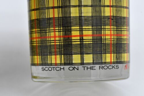 Vintage Cera "Scotch On The Rocks" Tartan Plaid Old Fashioned Tumblers Set - Picture 5 of 9
