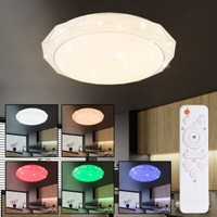 Deckenleuchte Deckenlampe Sternenhimmeleffekt Dimmbar Fernbedienung Weiß Rgb Led
