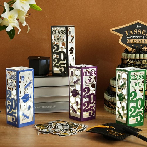 6 Pcs Light Up Graduation Centerpieces- Class of 2025 Graduation Decorations ... - Picture 6 of 7
