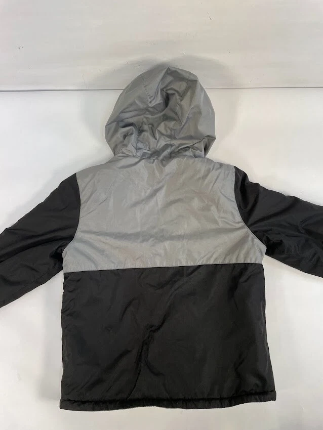 Chaqueta con capucha Healthtex para niños hollín negro cremallera completa talla 5T Foto 2 de 3