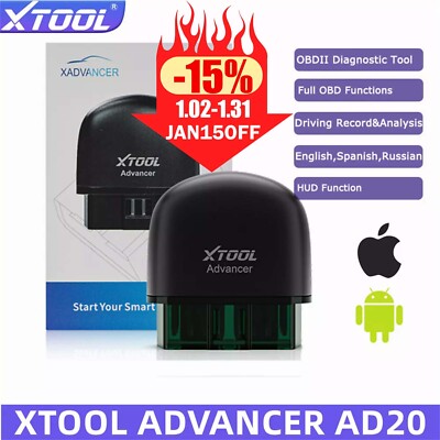 XTOOL Advancer AD20 OBD2 Car Engine BT Scanner Code Reader Diagnostic Scan Tool 