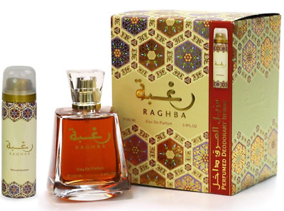 Raghba ED by Lataffa Perfume 100 ML (3.4 Fl oz)Made in U.A.E( +Free Body Spray)