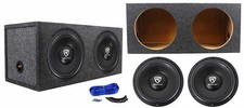 2 Rockville W12K6D4 V2 12" 4800w Car Audio Subwoofers Sealed Sub Box Enclosure
