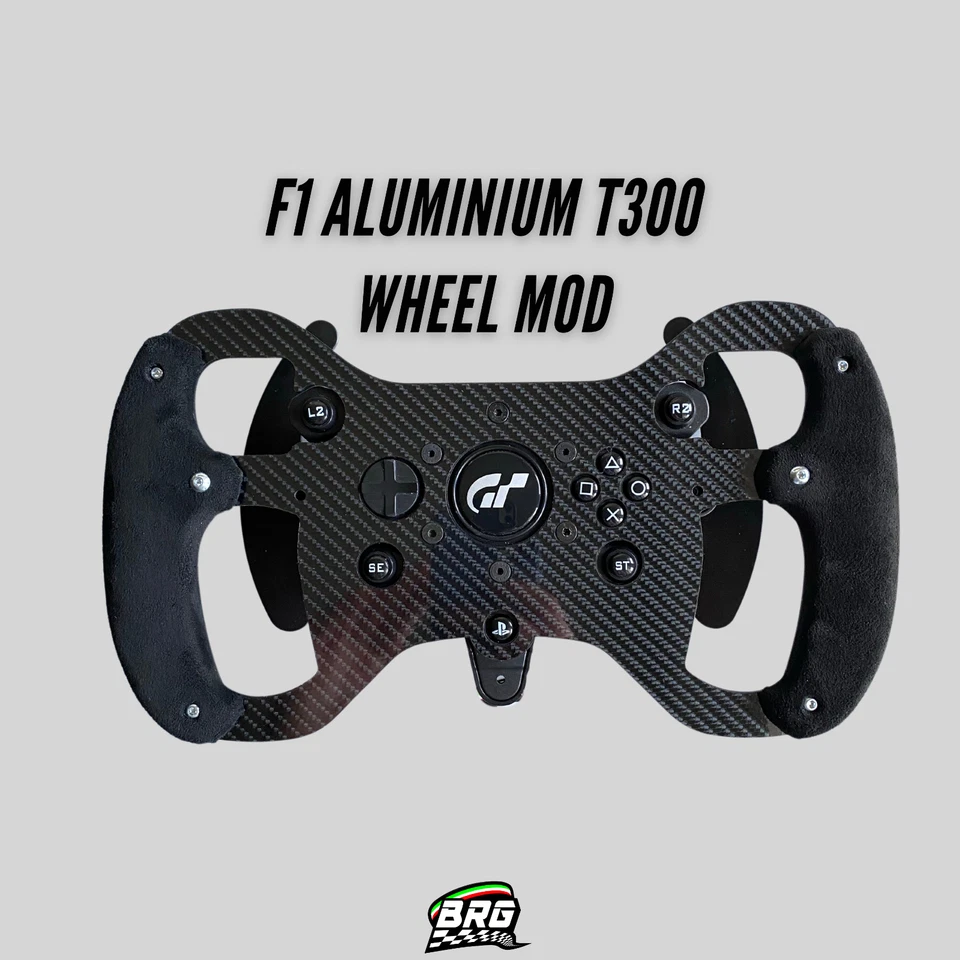 BRGSIMMODS Aluminium and Alcantara F1 Open Wheel Mod for Thrustmaster T300 RS/RS GT