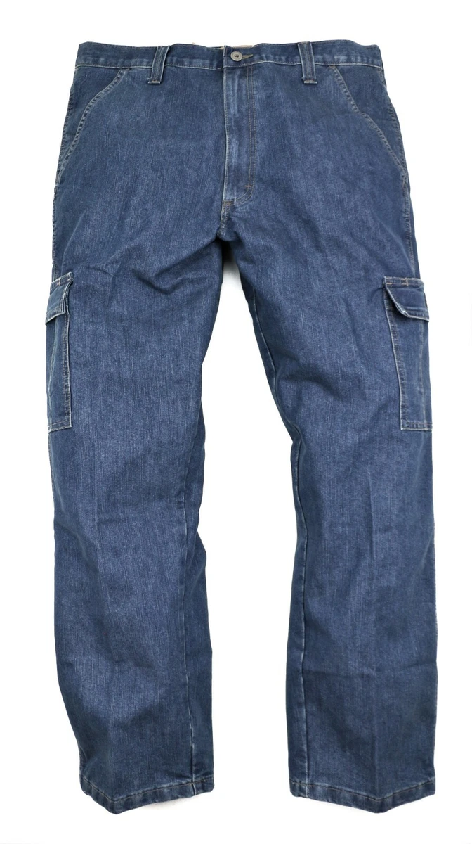 Wrangler cargo blue jeans sales