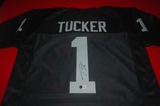 TRE TUCKER Las Vegas Raiders Signed Jersey Beckett Witnessed COA 3W118662