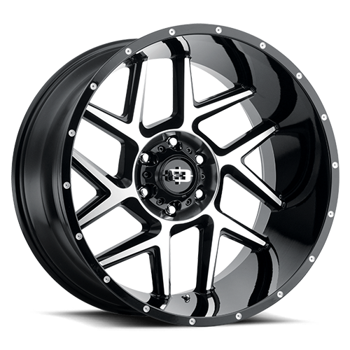 Vision Off-Road 360 Sliver 22X12 8X165.1 -51mm Gloss Black Machined Face