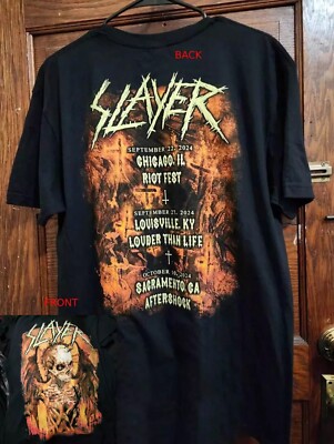 Slayer 2024 North American Tour At Riot Fest - Chicago, Il T-Shirt All Size
