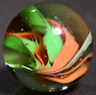 Rare 8 Vane Japanese White Cross-Through Large Marble Vintage Cat's Eye