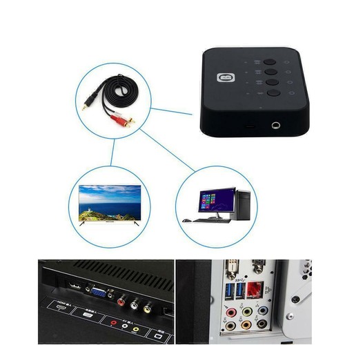 3in1-Bluetooth-Splitter Empfänger 3,5 mm Audio Für TV . - Bild 4 von 8