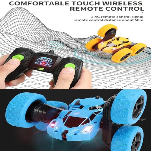 360° Rotation RC Stunt Car Double-Sided Flip Off-Road Drift Remote Control Toy - Picture 10 of 19
