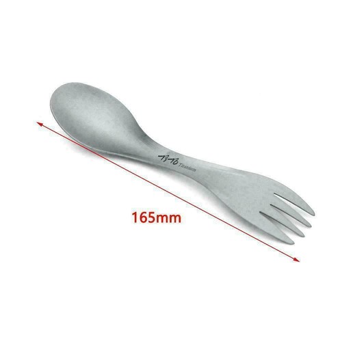Outdoor Camping Picnic titanium Spoons Fork Tableware Ultralight Nice X4T7 - Picture 11 of 12