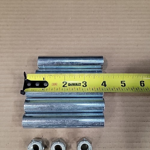 (5 Stck.) 1/2-13 x 7 Zoll Sechskantschrauben mit Anschlagmuttern + Hülsen Klasse 5 Stahl verzinkt - Bild 4 von 15