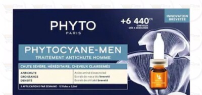 PHYTOCYANE Men Densifying Treatment for Progressive Hair Thinning, Double Eff...