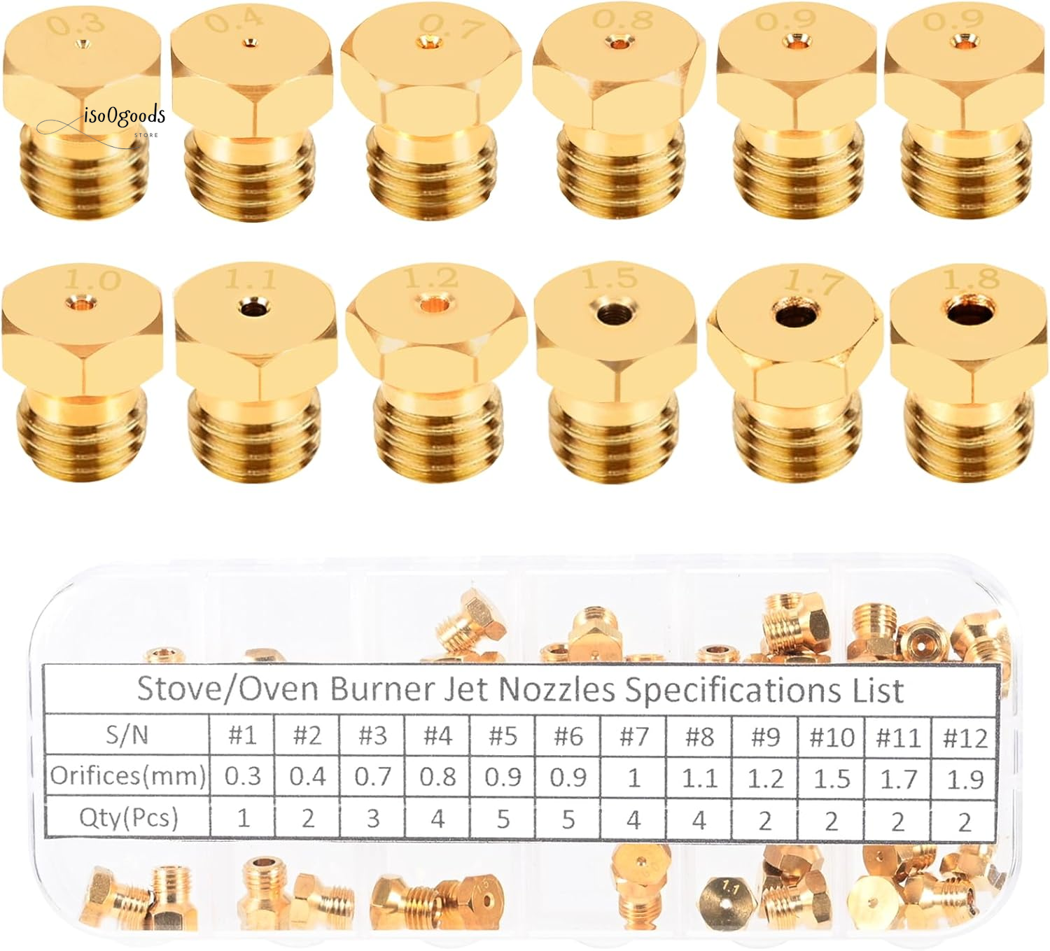 Range Stove Oven Orifice Conversion Kit Propane Lp Natural Gas Brass Jet Burner