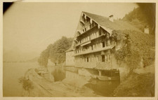 Suisse, Chalet Suisse  vintage albumen print. Schweiz  Tirage albuminé  14x2