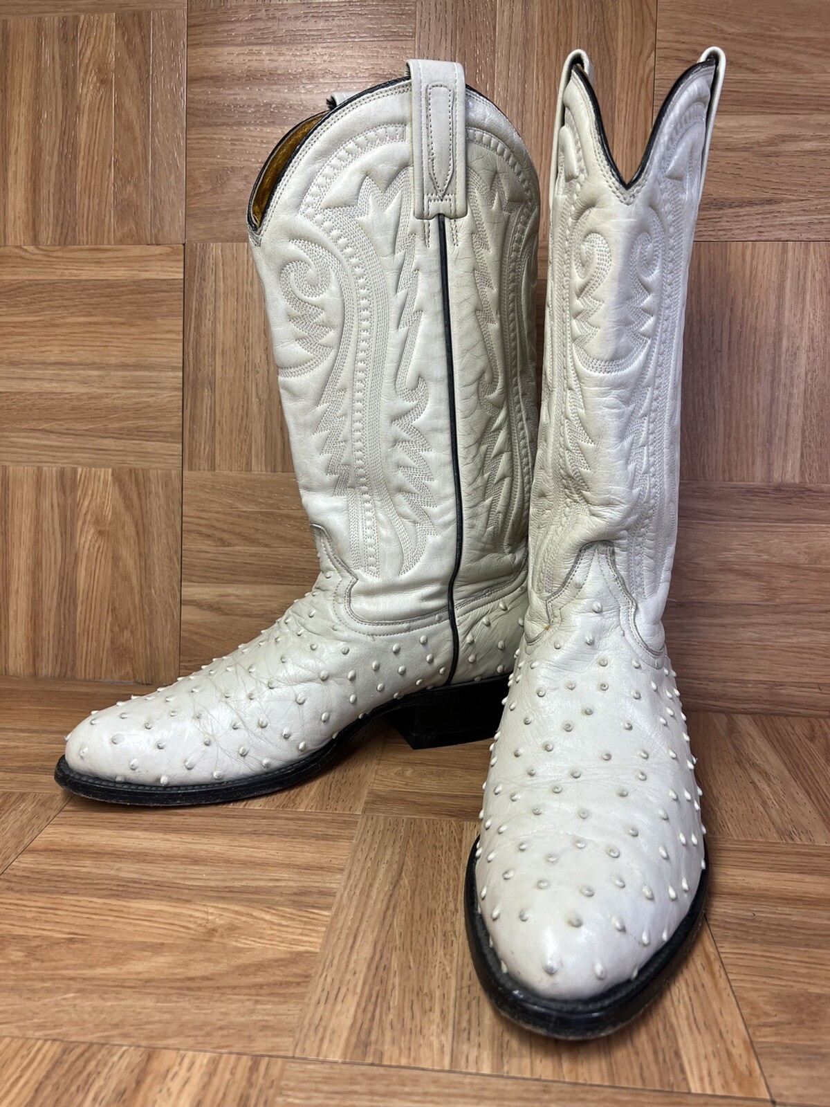 Rudel Western Boots Men\'s 8.5 Honey Leather Ostrich NEW rudel boots products for sale | eBay main image 4