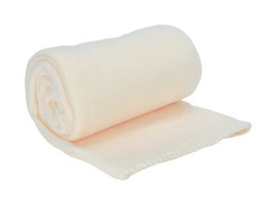 Fleecedecke Wohndecke Couchdecke Plaid creme 125 x 150 cm