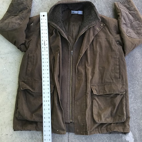 Jeep Workwear Jacket Mens XL Brown Canvas Heavy Zip Up *STAINED* - Picture 12 of 19