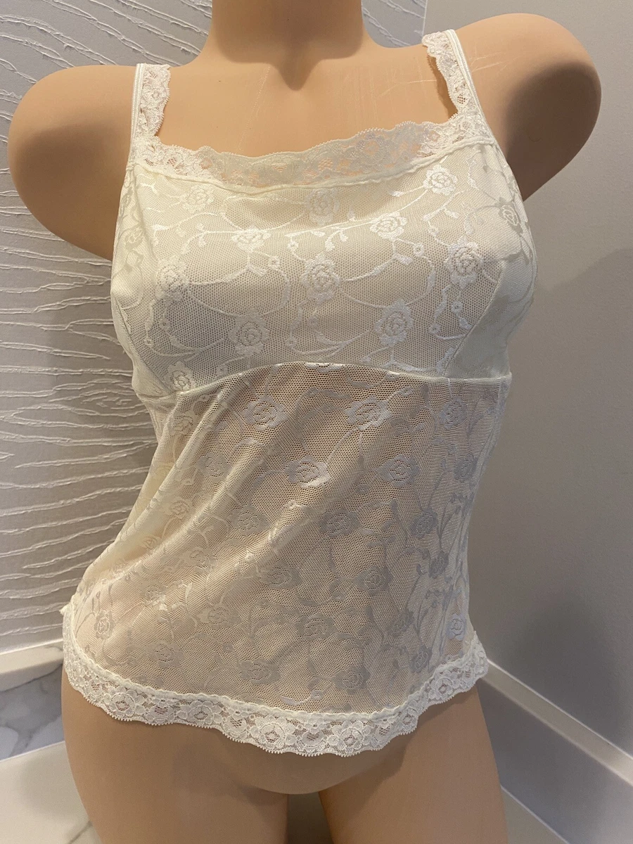 Vassarette camisole Style 17-053 Large/40 Ivory Lace, embroidered