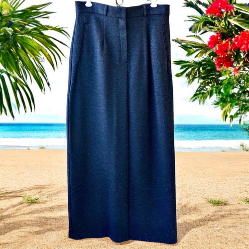 Willi Smith Maxirock Stretch Damen 10 anthrazitgrau Seitenschlitz Vintage 90er USA - Bild 1 von 13