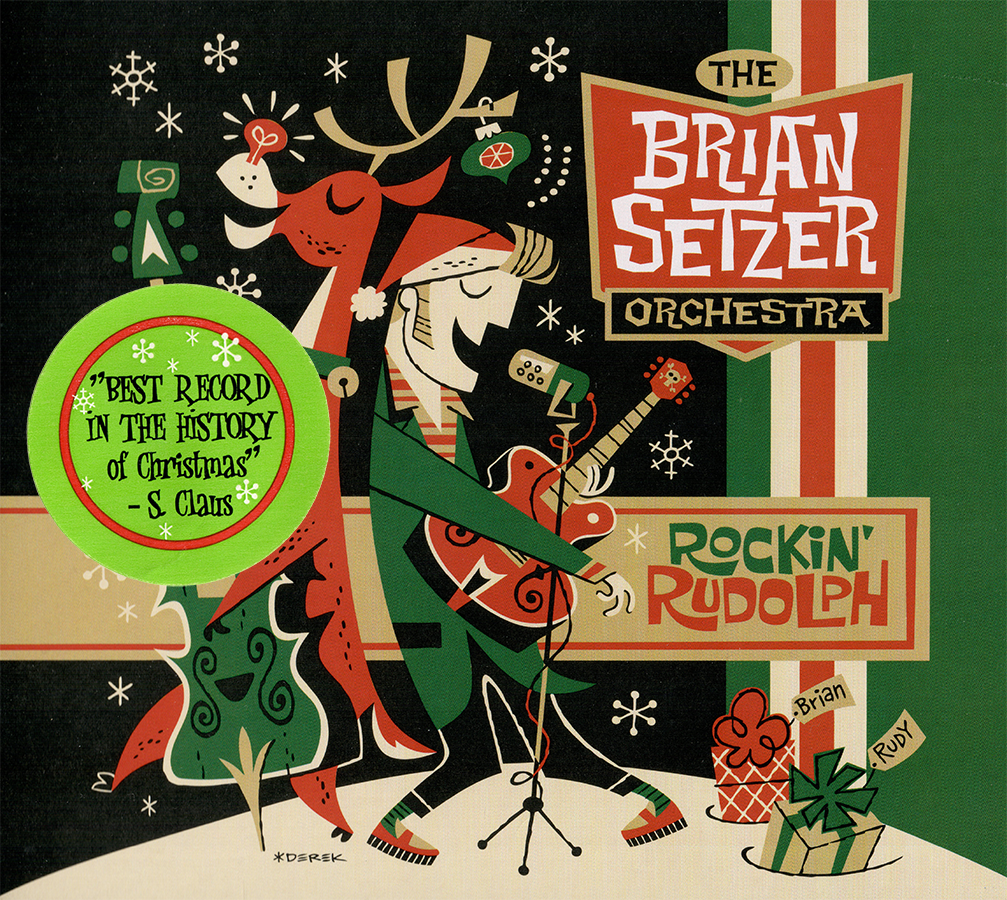 The Brian Setzer Orchestra ~ Rockin' Rudolph CD 2015 Surfdog
