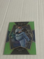 2022 Panini Select Hyun-Jin Ryu Premier Level Neon Green Prizm /99 Blue Jays
