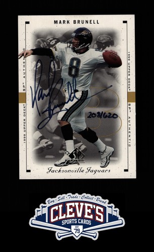 1999 UPPER DECK MARK BRUNELL AUTO SP AUTHENTIC BUY BACK JACKSONVILLE JAGUARS - Picture 1 of 4