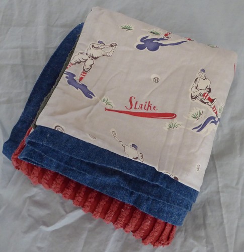 Vtg. Wendy Bellisimo "baby n' kids" / security blanket, baseball, pre-owned, USA - Picture 2 of 19