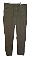 Bylt Pants Men’s XXL Green Weekender Pant Drawstring Stretch Straight Leg     T4