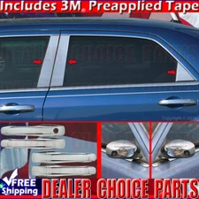 For 2005-2010 Chrysler 300 Chrome Door Handle COVERS+Mirror Covers+Pillar Posts