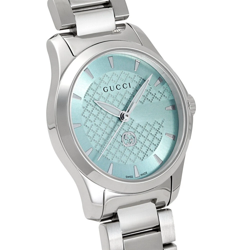 Gucci G-Timeless YA1265051 Light Blue Dial Stainless Steel Women's