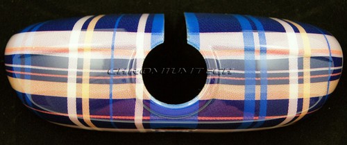 MK3 Mini F54 F55 F56 F57 F60 Azul Tartán Espejo Retrovisor Funda Para Manual Dim - Imagen 3 de 5