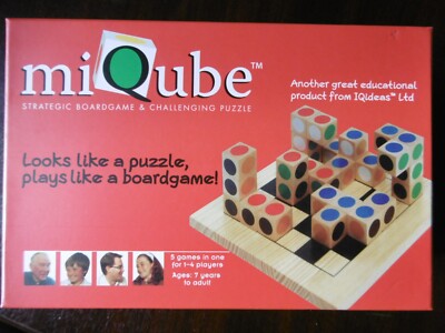 MIQUBE MindWare Strategisches Brettspiel und Puzzle 5 in 1 bis zu 4 Spieler Alter 7 Sehr guter Zustand