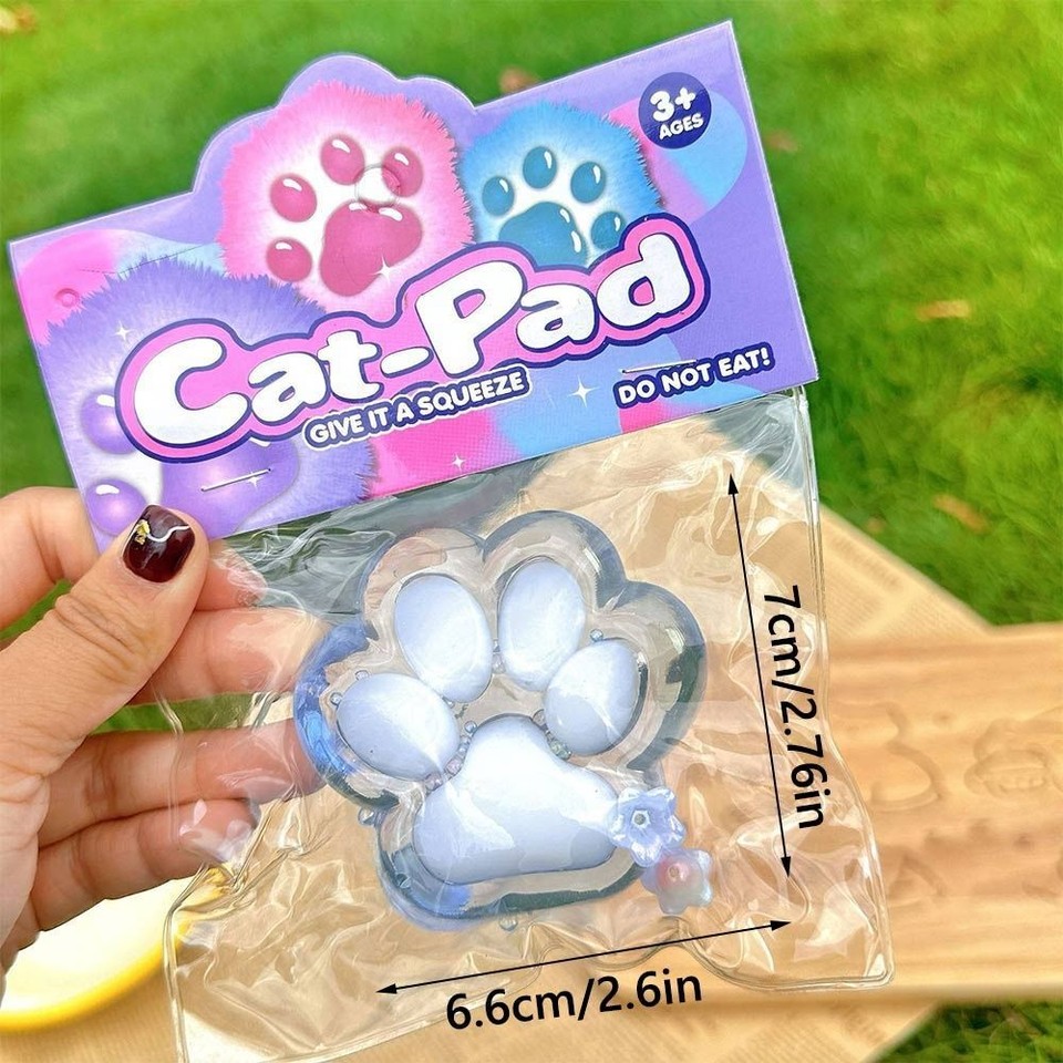 Sticky Pinching Cat Paw Soft Toy Funny Squeeze Cat Paw
