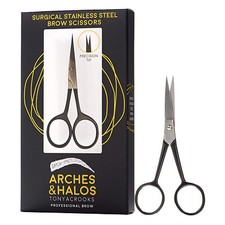 Surgical Stainless Steel Eyebrow Scissors by Arches and Halos for Unisex - 1 Pc