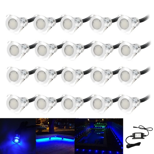 20Pcs Mini 19mm 12V Outdoor Yard Decoration Path LED Decking Stairs Lights Hot - Picture 3 of 14