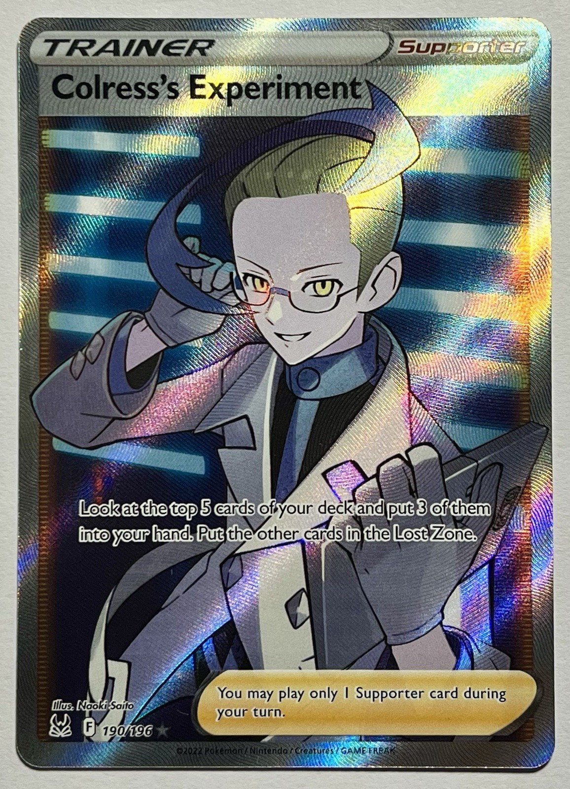 Colress’s Experiment 190/196 (NM) Ultra Rare Sword & Shield: Lost Origin 2022
