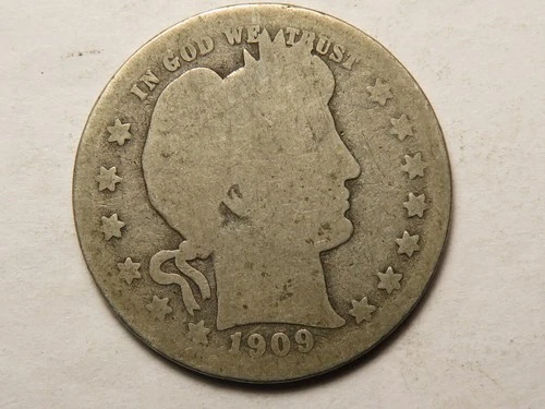 1909-O Barber Quarter — photo from the most recent tracked eBay sale