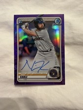 2020 Bowman Chrome Prospect Autographs Nick Kahle #CPA-NK (AU RC) Purple /250