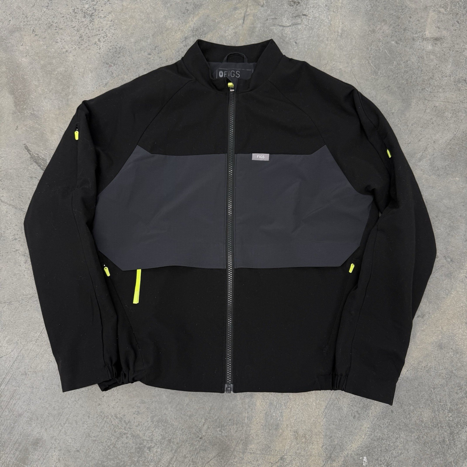 FIGS Technical Collection Full Zip Jacket Black G… - image 1