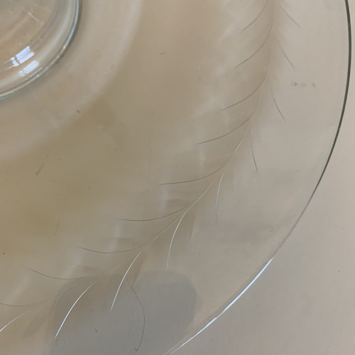 PERFECT Vintage Fostoria "HOLLY" Etched Center-Handled PLATTER!! - Picture 3 of 6
