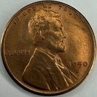 1950 S Uncirculated Lincoln Wheat Cent Exact Coin Imaged #LWC2372