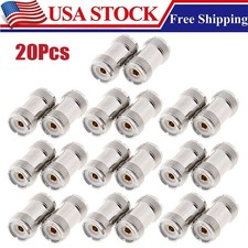 20Pcs SO-239 / PL-259 UHF Female to Female Coax Cable Barrel Adapter Connector