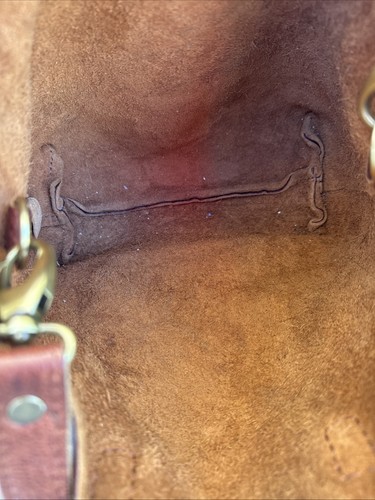 Portland Leather Goods Nutmeg Soft Pebbled Brown Mini Crossbody Tote Snap - Picture 8 of 10