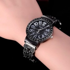 Women s Vintage Bracelet Watch Elegant Quartz Bangle Watch Adjustable Open Cuff