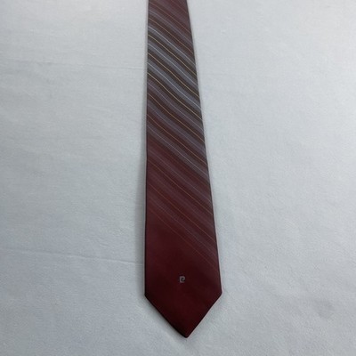 Vintage Pierre Cardin Designer Logo Neck Tie Gradient Red Blue Exec 60s 70s 3x58